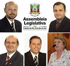 Bohn Gass, Fixinha, Classmann, Paulo Borges e Zilá Breitenbach
